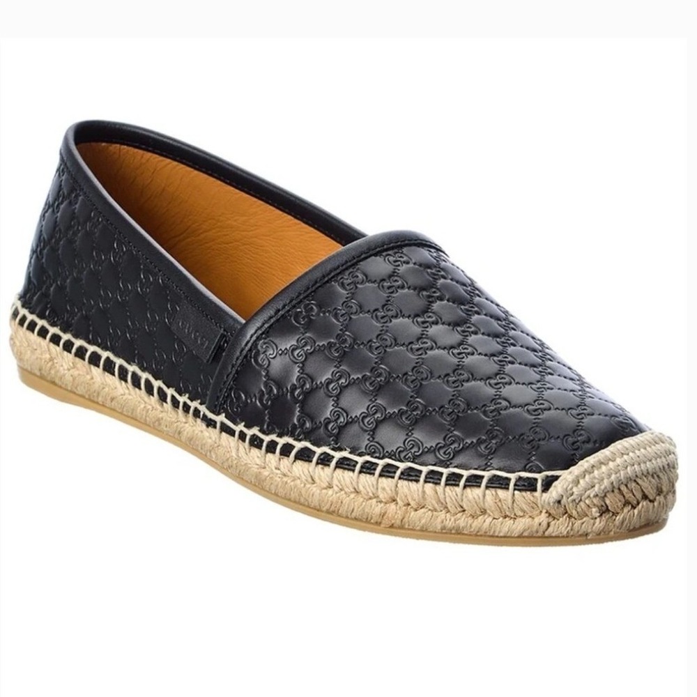 Gucci Microguccissima Signature Espadrilles Size 36 US 6 Color Black